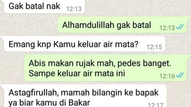 6 Chat Nyeleneh Orang Enggak Puasa di Bulan Ramadhan Ini Bikin Geleng Kepala