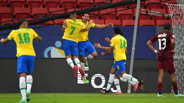 Foto Copa America: Sumbangkan Satu Gol, Neymar Bawa Brasil Menangkan Laga Perdana CONMEBOL Copa America 2021