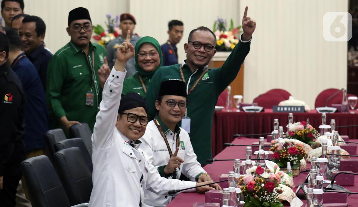 Ketua Umum Partai Kebangkitan Bangsa (PKB), Muhaimin Iskandar menargetkan meraih 100 kursi di DPR RI. (Liputan6.com/Helmi Fithriansyah)