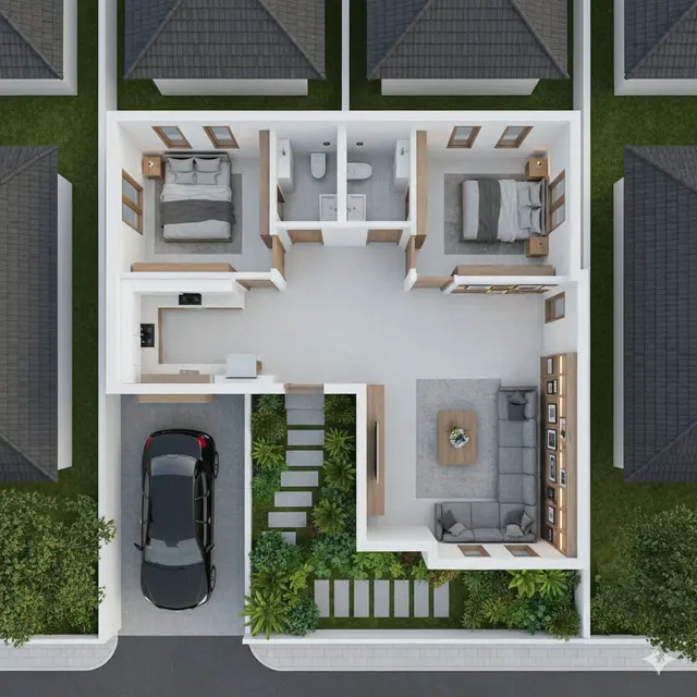 Denah Rumah Tipe 45