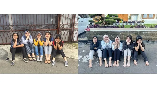 5 Potret Fuji Reka Ulang Foto Zaman SMA, Dipuji Tetap Ingat Teman Lama