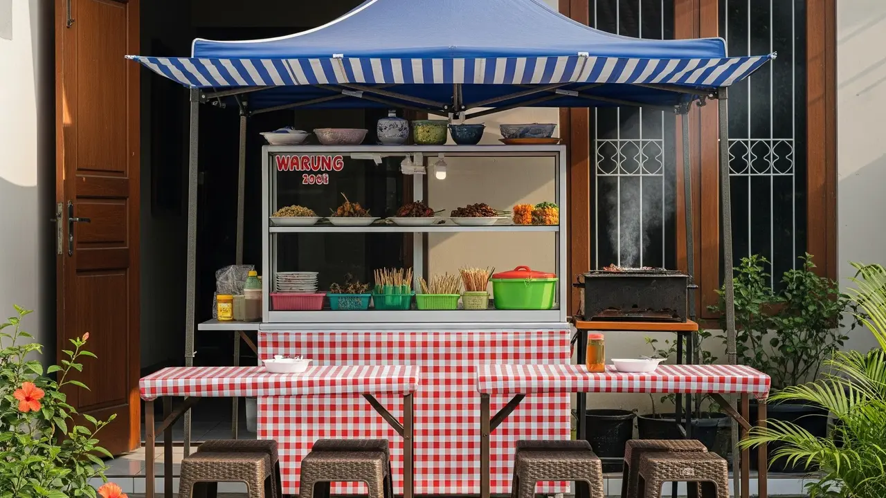 9 Desain Warung Outdoor di Halaman Depan Rumah, Estetis dan Menguntungkan