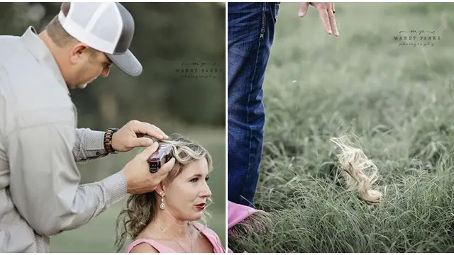 Idap Kanker, Pria Ini Bagikan Foto Haru Saat Pangkas Rambut Istrinya