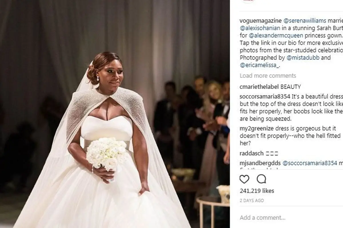 Gaun pengantin Serena Williams