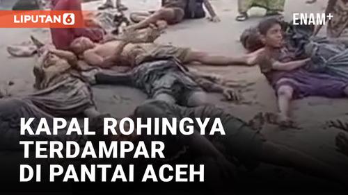 VIDEO: 185 Pengungsi Rohingya Terdampar di Pantai Aceh