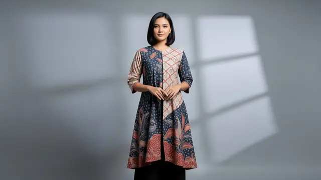 Tunik Batik Drapery Silhouette