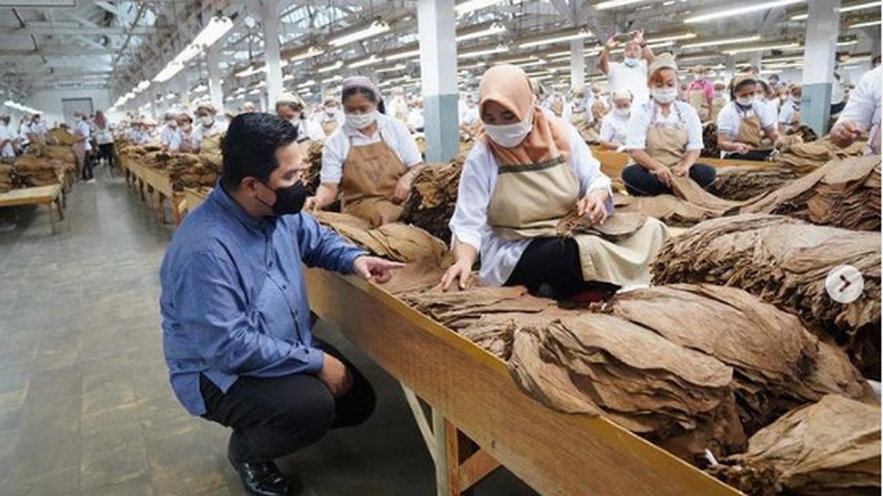 Menteri BUMN, Erick Thohir mengaku terinspirasi dan disemangati oleh salah satu pekerja PT Perkebunan Nusantara X Kebun Ajong Gayasan.