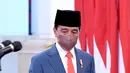 Presiden Joko Widodo bersiap melantik Dewan Pengarah Badan Riset dan Inovasi Nasional (BRIN) di Istana Negara, Jakarta, Rabu (13/10/2021). Selain Megawati, ada sembilan orang lain yang ditetapkan sebagai Dewan Pengarah BRIN. (Foto: Kris– Biro Pers Sekretariat)