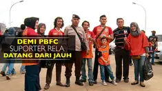 Rela datang dari jauh, suporter berharap Pusamania Borneo FC mampu mengalahkan Arema FC pada Final Piala Presiden 2017.