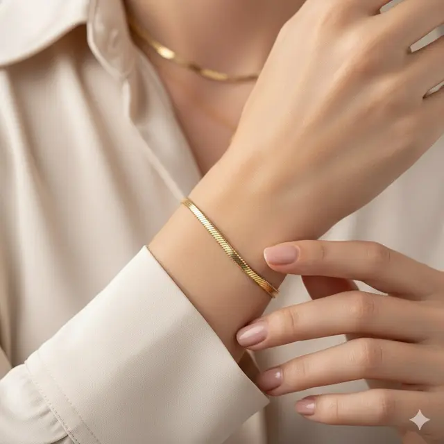 Gelang Rantai Ular Emas Halus (Snake Chain)