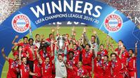 Raksasa Bundesliga Bayern Munchen sukses menjadi juara Liga Champions 2019-2020 dengan rekor sempurna. Klub asal Jerman itu selalu menang dari fase grup hingga ke final. (Miguel A. Lopes/Pool via AP)