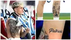 Kolase foto tato milik pemain Argentina, Alejandro Garnacho saat laga FIFA Matchday melawan Timnas Indonesia di Stadion Utama Gelora Bung Karno (SUGBK), Senayan, Jakarta, Senin (19/06/2023). (Bola.com/Bagaskara Lazuardi)
