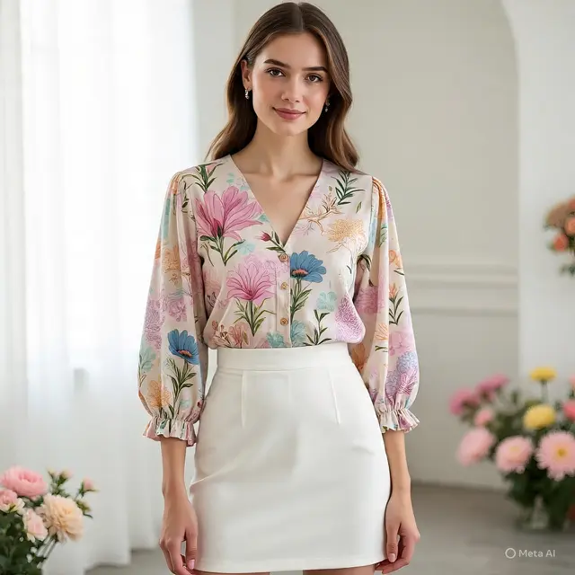 Model Batik Wanita Lengan Poet