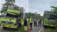 Detik-detik Fuso Seruduk Truk di Lampung Diduga karena Rem Blong, 3 Orang Tewas