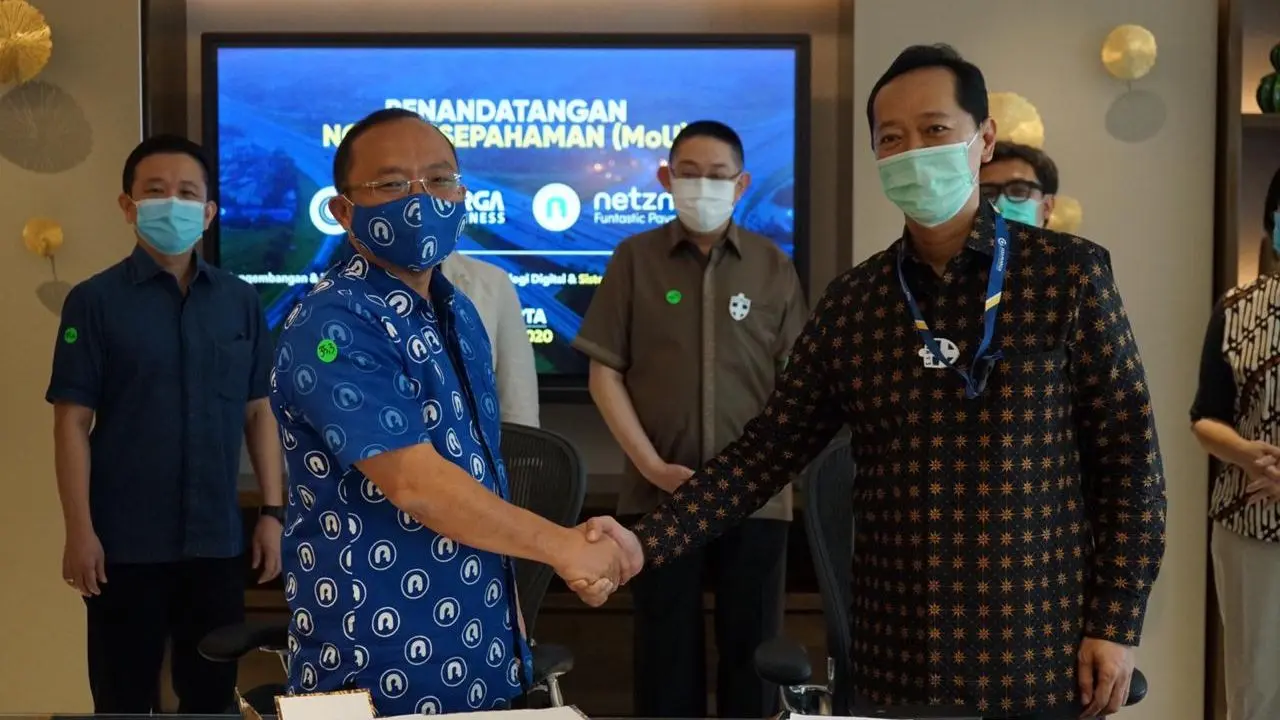 PT Jasamarga Related Business menandatangani Nota Kesepahaman (MoU) kerja sama strategis dengan PT Netzme Kreasi Indonesia (NETZME).