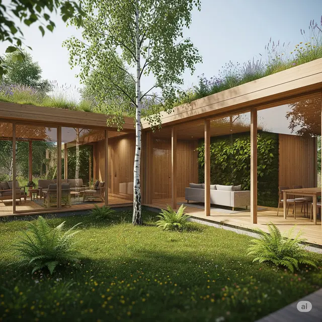 Rumah Kayu dengan Konsep Biophilic – Menyatu dengan Alam