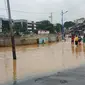 Banjir di Jatinegara mulai surut.