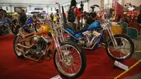 Sejumlah builder berlomba menjadi yang terbaik dalam hal motor kustom di Kustomfest 2018 yang digelar di Jogja Expo Center, Yogyakarta, 6-7 Oktober 2018.