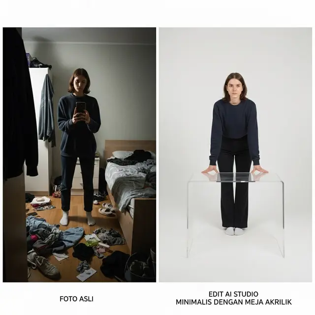 Studio dengan Props Minimalis