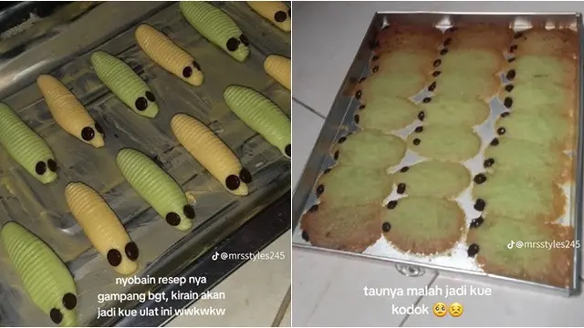 6 Potret Gagal Kue Lebaran Sebelum Vs Sesudah Dipanggang, Bikin Nyesek