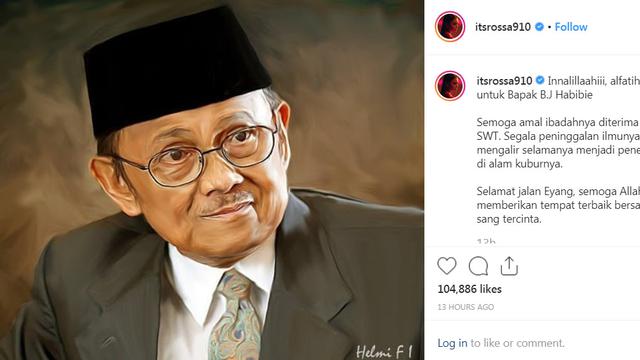 Duka Rossa untuk kepergian BJ Habibie (Liputan6.com/ IG/ https://www.instagram.com/p/B2RQNGhFE9P/)