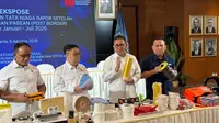 Menteri Perdagangan Budi Santoso dalam konferensi pers hasil ekspose pengawasan Tata Niaga Impor, di Kantor Kemendag, Jakarta, Rabu (6/8/2025).(Foto: Liputan6.com/Tira Santia)