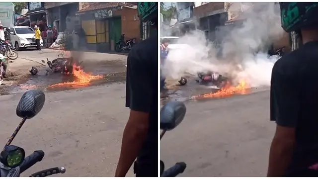 Viral Motor Terbakar Gara-Gara Taruh Ponsel di Jok, Bikin Deg-degan