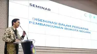 Seminar Diseminasi dalam Persiapan Pembangunan Ibu Kota Negara di Gedung Research Center ITS, Senin (30/9/2019). (Foto: Liputan6.com/Dian Kurniawan)
