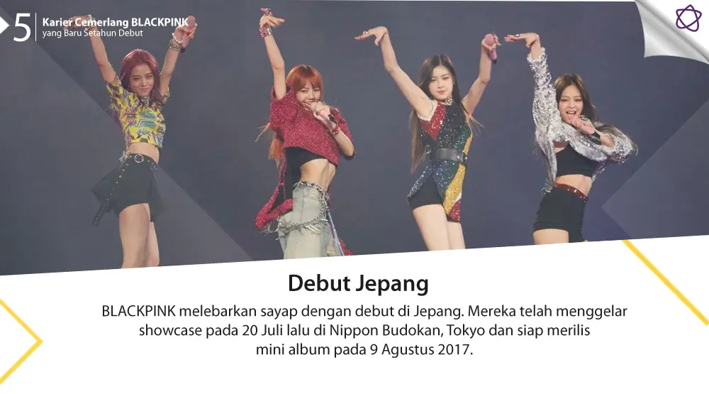 Karier Cemerlang BLACKPINK yang Baru Setahun Debut. (Foto: Twitter/YG_BLACKPINK, Desain: Nurman Abdul Hakim/Bintang.com)