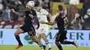 Laga AS Roma vs Frosinone berakhir dengan skor 2-0 untuk kemenangan Giallorossi. (Alfredo Falcone/LaPresse via AP)