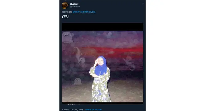 Viral Foto Horor Gadis di Parangtritis, Warganet Malah Bikin Editan Nyeleneh