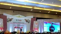 Presiden Jokowi menghadiri Hari Pers Nasional (HPN) 2019 di Surabaya. (Liputan6.com/Maulandy Rizky Bayu Kencana)