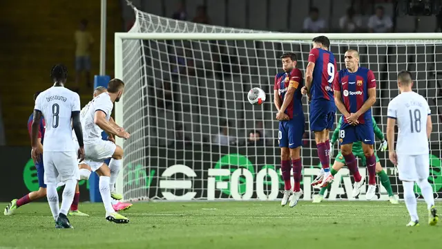 Foto: Pertama dalam Sejarah, Momen Barcelona Gelar Piala Joan Gamper Bukan di Camp Nou