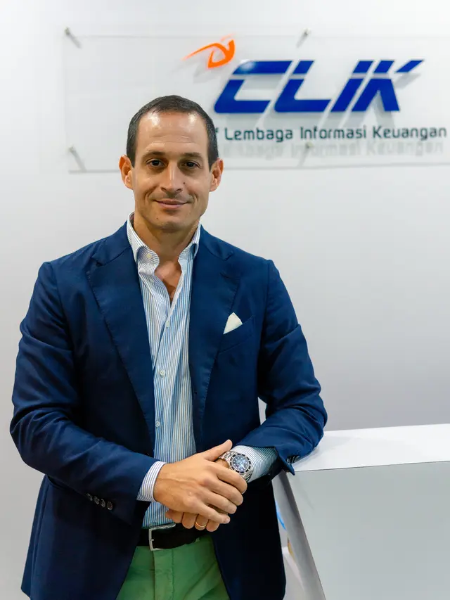Direktur Utama PT CRIF Lembaga Informasi Keuangan (CLIK) Leonardo Lapalorcia. CRIF adalah Biro Kredit Swasta. (Dok CRIF)