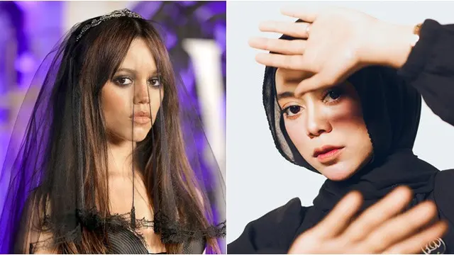 Disebut Mirip, Ini 6 Adu Gaya Lesti Kejora dan Jenna Ortega Pemain 'Wednesday'