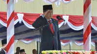 Menteri ESDM Ignasius Jonan memimpin upacara peringatan Hari Ulang Tahun (HUT) Kemerdekaan Republik Indonesia ke-74 di area PT Freeport Indonesia (PTFI), Sabtu (17/08/2019).