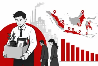 Infografis 10 provinsi dengan angka PHK tertinggi. (Liputan6.com/ Djoko Poerwanto)