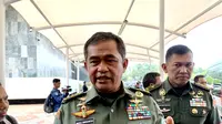 KSAD Jenderal TNI Maruli Simanjuntak menegaskan, pihaknya siap mengirimkan pasukan perdamaian ke Gaza, Palestina. (Liputan6.com/Delvira Hutabarat)