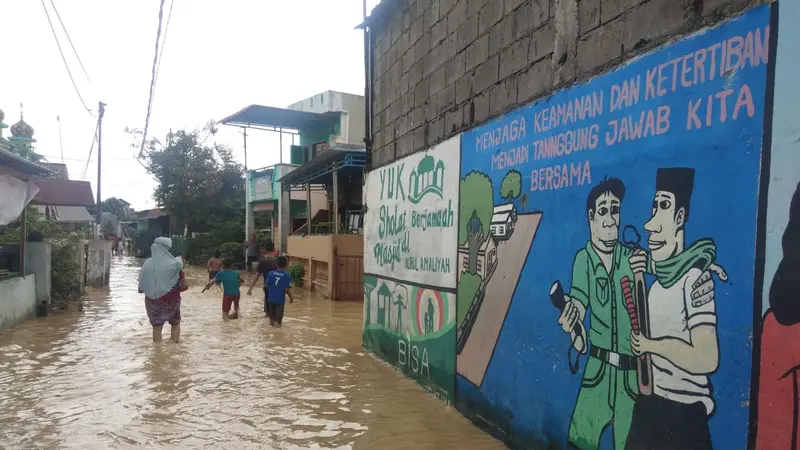 Banjir di Kampung Lalang Medan