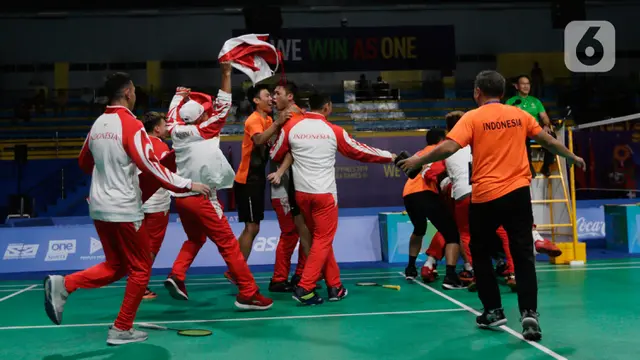 Tim Bulutangkis Beregu Putra Raih Medali Emas