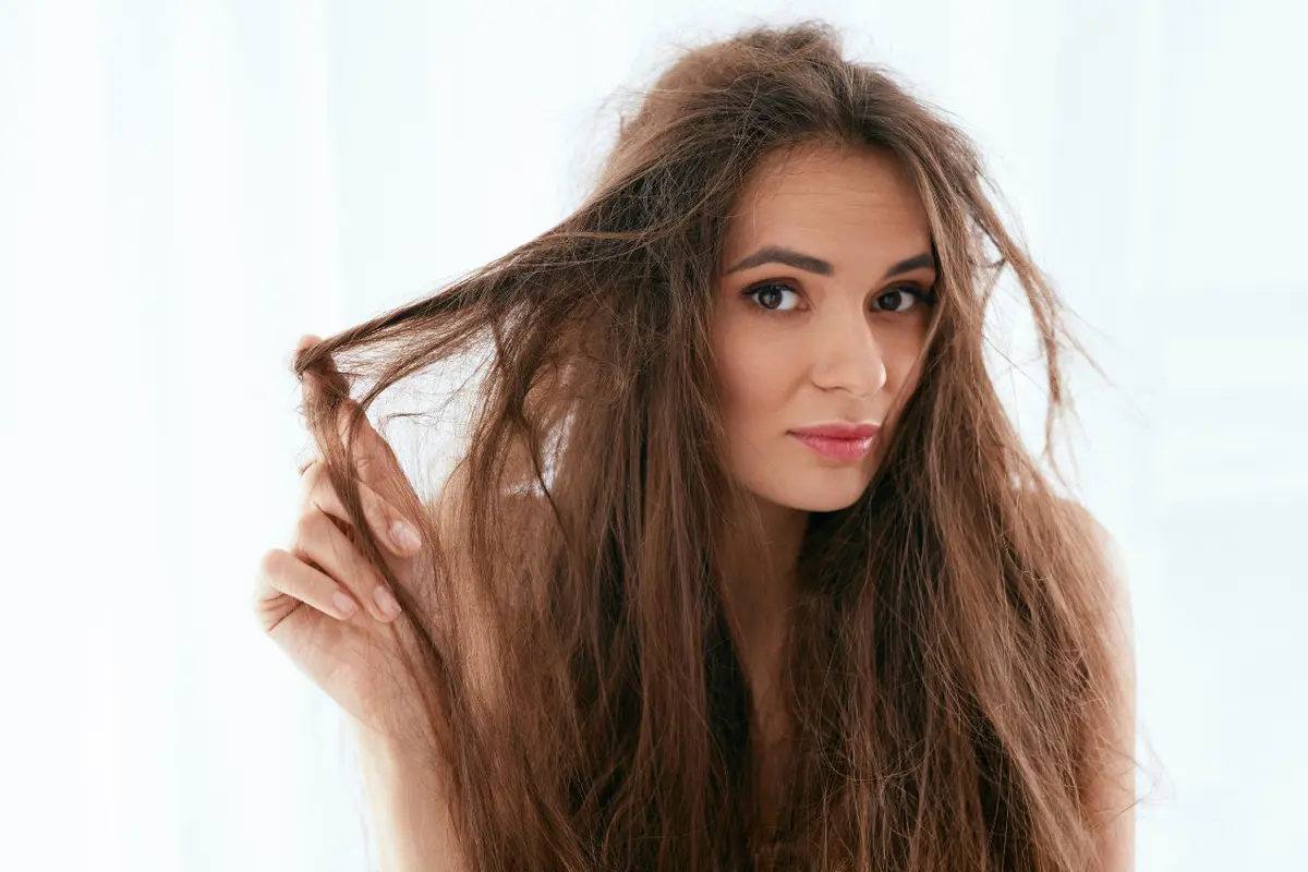 Ilustrasi rambut kering