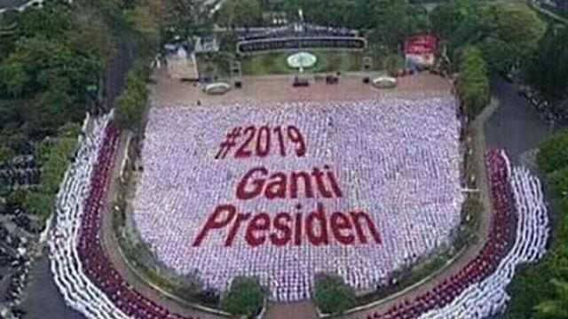 Gambar hoax formasi mahasiswa UMM membentuk tulisan #2019GantiPresiden. (Istimewa)