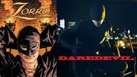 Kalau sedikit melihat film pertama yang dimainkan oleh Ben Affleck, terlihat kalau kostum Daredevil yang sekarang sangat berbeda.