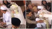 Aksi Kocak Pasangan Pengantin. (Sumber: TikTok/ @nandadwiar)