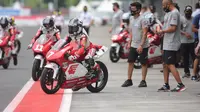 Ilustrasi gelaran seri kedua Idemitsu Asia Talent Cup di Sirkuit Mandalika, Lombok, hari Jumat (18/03/2022). (Astra Honda Racing Team)