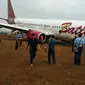 Pesawat Batik Air tergelincir di Yogyakarta. (Istimewa)