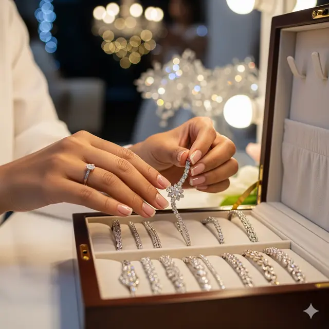 Gelang Emas Berlian Asli untuk Pesta 2025