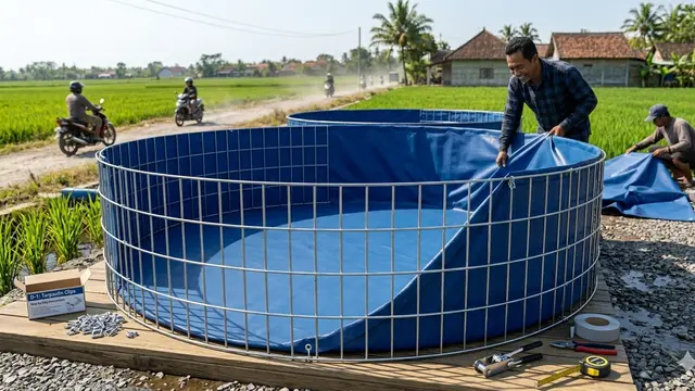 Cara Membuat Kolam Bebek Mini dari Terpal Murah untuk Pemula. Gemini
