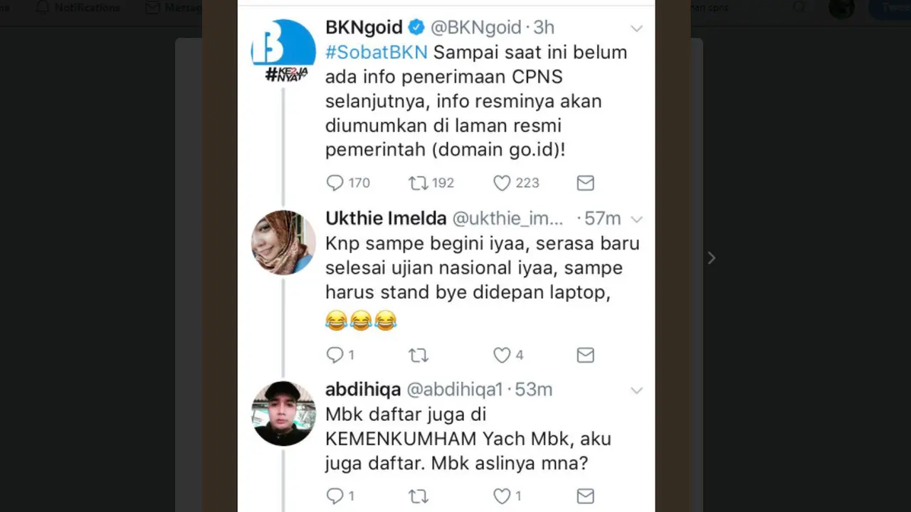 Kocak, Nunggu Pengumuman CPNS, Netizen Malah Cari Jodoh