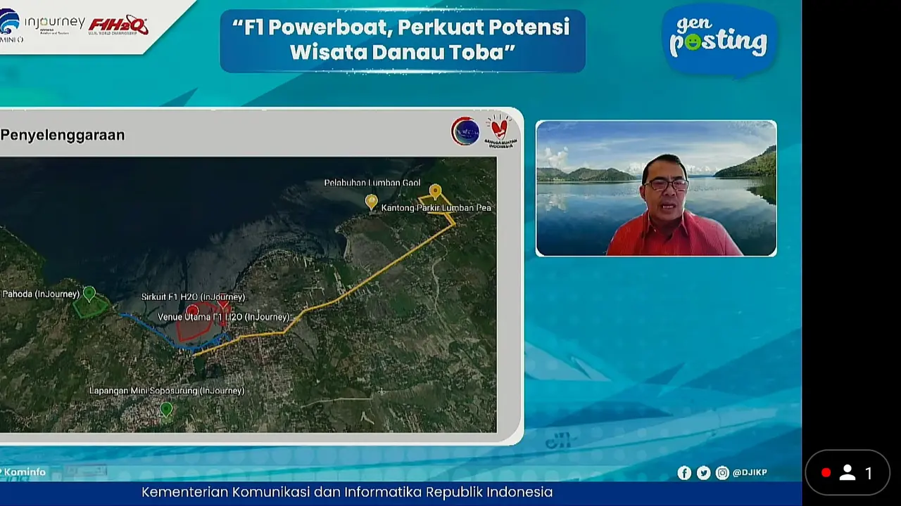 F1 Powerboat atau FI H20 World Series akan diselenggarakan di Danau Toba
